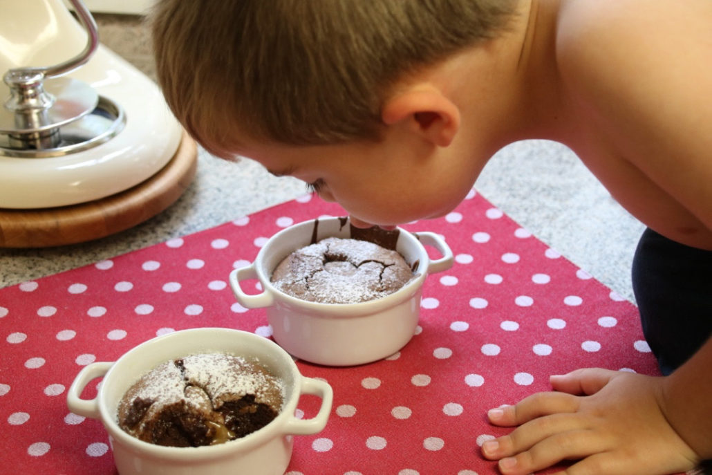 Schokoküchlein mit flüssigem Kern * Tagaustagein