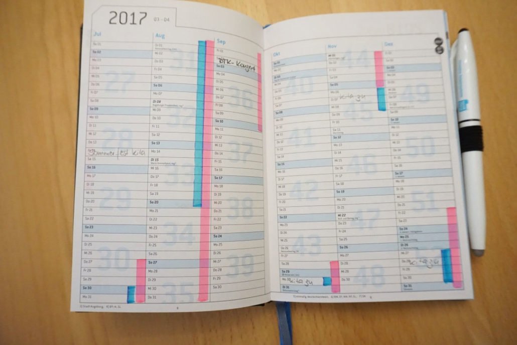 Kalender 2017, Wandkalender, Wandplaner, Mondkalender, Taschenkalender, Güss, Mein buntes Jahr - Kalender, Kalender Weekview compakt, Familienkalender