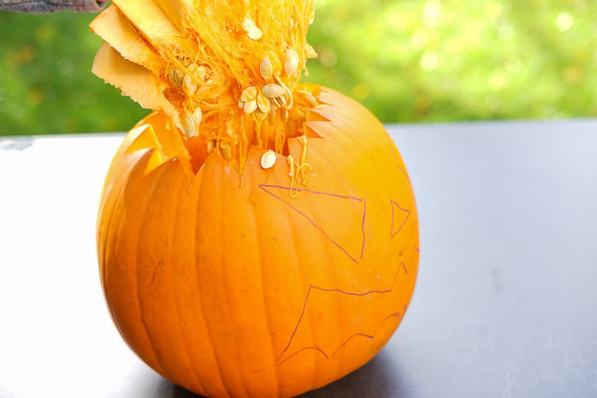 Kürbis schnitzen 🎃 Einfache Anleitung mit Video 🍀