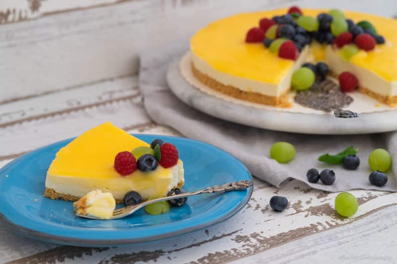 Lemon Curd Cheesecake mit Keksboden – Perfekter Kuchen zum Kaffeeklatsch