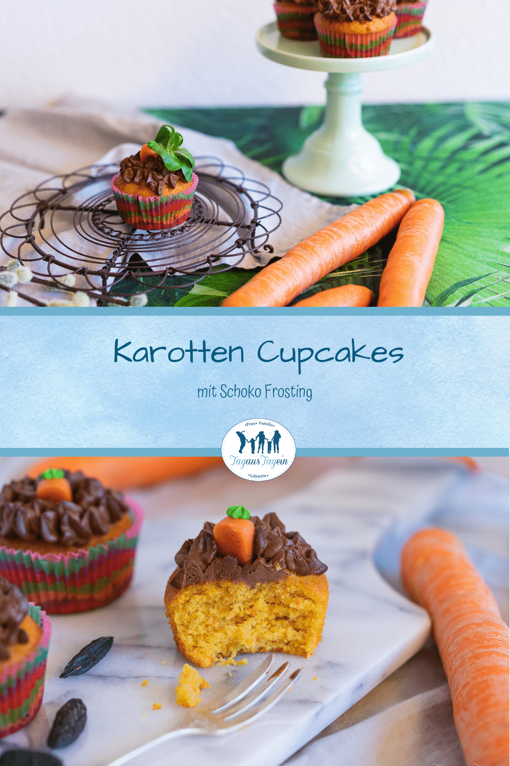 Karotten Cupcakes mit Schoko Frosting Thermomix Rezepte
