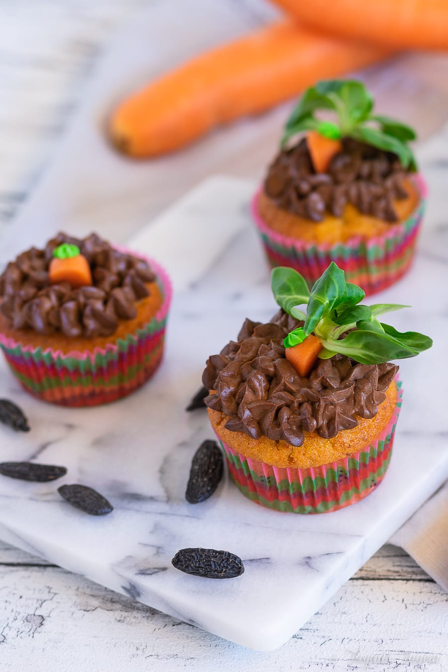 Karotten Cupcakes mit Schoko Frosting Thermomix Rezepte