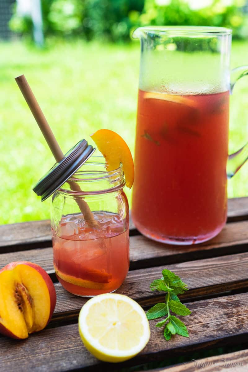 Eistee selber machen 🍀 Pfirsich Eistee ohne Zucker